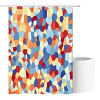 Шторка для ванны из полиэстера водонепроницаемая Bathlux 180x180 см с кольцами, занавеска для ванной комнаты