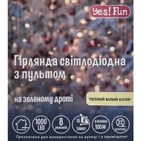 Світлодіодна гірлянда нитка YES 975128 1000 LED 100 м білий теплий