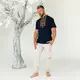 Футболка-вышиванка мужская Moderika Оберег синяя с коричневым XXXL
