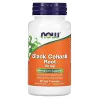 Натуральная добавка NOW Black Cohosh Root 80 mg, 90 вегакапсул