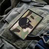 Набір шевронів 2 шт з липучкою Череп Карателя Punisher мультикам 5х8 см вишитий патч нашивка шеврон