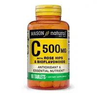 Витамины и минералы Mason Natural Vitamin C With Rose Hips And Bioflavonoids 500 mg, 90 таблеток