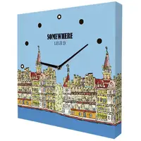 Часы настенные на холсте Somewhere 1889 35х35х4,2 см CH_O_14I034