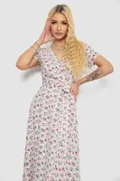Сарафан на запах софт, колір біло-червоний, 241R173