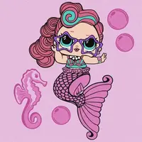Картина по номерам с красками металлик "L.O.L. Surprise! Mermaids. Waves" 40х40 см