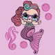 Картина по номерам с красками металлик "L.O.L. Surprise! Mermaids. Waves" 40х40 см