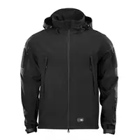 M-Tac куртка Soft Shell Black чоловіча, тактична куртка Soft Shell,  Військова куртка демісезонна чорна