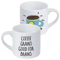 Кружка маленькая Coffee grains good for brains 170 мл (KRD_20M032)