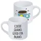 Кружка маленькая Coffee grains good for brains 170 мл (KRD_20M032)