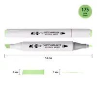 Маркер спиртовий Santi Professional SA-175 390867 салатовий