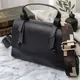 Люксовая сумка для женщин с короткой ручкой из натуральной кожи Vintage 22670 Черная