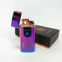 Зажигалка электрическая и газовая Украина с USB-зарядкой HL-435. Цвет: хамелеон