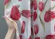 Тюль батист, коллекция "Flora". Цвет белый с красним цветочным принтом. Код 1171т