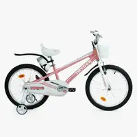 Детский велосипед 2-х колесный 20" Corso Tayger, алюминиевая рама, ручной тормоз, доп. колеса, звонок, бутылка, собран на 85%. Pink and white (154129)