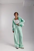Вільний спортивний костюм з капюшоном - м'ятний цвет, M (є розміри)
