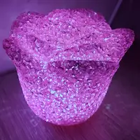 Світильник нічник Роза рожевий Crystal