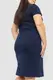 Халат женский на молнии, цвет темно-синий, 219RX-7004