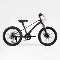 Детский спортивный велосипед 20" дюймов Corso F35 20563 магниевая рама Shimano Revoshift 7 скоростей. Blue and Orange (138674)