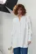 Удлиненная рубашка oversize в полоску - белый цвет, L