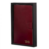 Діловий блокнот датований 2026 Leo Planner Alpha 252630 12х20 см 352 сторінки бордовий