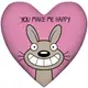 Подушка сердце XXL You make me happy 57x57 см (6PS_15L033)