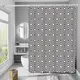 Шторка для ванны из полиэстера водонепроницаемая Bathlux 180x180 см с кольцами, занавеска для ванной комнаты