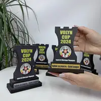 Футбольна нагорода з індивідуальним написом, дерев'яний спортивний кубок з логотипом, приз за перемогу