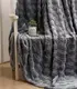 Плед евро Colorful Home Бархатный велюр 3D 20108 200х220 см серый