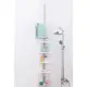 Угловая полка в ванную Multi Corner Shelf AD 9866 из металла и пластика 2.6 метра, 4 полки, регулируемая