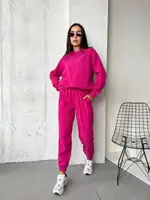 Костюм з мікровельвету AO207 Фуксія Oversize S-L