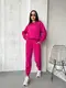 Костюм из микровельвета AO207 Фуксия Oversize XL-3XL