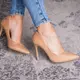 Туфли женские на каблуке Fashion Gram 2262 38 размер 24 см Бежевый