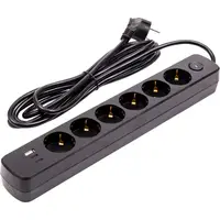 Сетевой фильтр PowerPlant 3м, 3x0.75мм2, 6 розеток, 1xUSB, 2xType-C, евро, 100% медь (YS-N6086/3c)