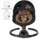 Укачивающий центр для ребенка Kidwell 2в1 REVE Black/Gold / Электрическая качалка шезлонг для новорожденных