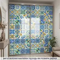 Наклейка на шафу-купе 220 х 60 см на 1 двері сицилійський орнамент