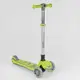 Самокат детский трехколесный "Best Scooter" со складным алюминиевым рулем + 4 колеса PU со светом. Light green (89684)