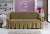 Чохол на диван з спідницею Кавовий Home Collection Evibu Туреччина 50054