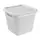 Корзина с крышкой вязка Ucsan Рlastik M-071-White 15 л белая