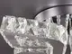 Люстра потолочная хрустальная LED с пультом 25672 Хром 17х40х40 см.