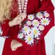 Вишита сукня Moderika Квіткова на бордовому льоні 122