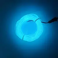 Світлодіодна стрічка RESTEQ блакитна 3 м ICE BLUE LED неоновий провід з контролером для костюмів декору авто
