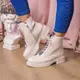 Ботинки женские Fashion Patchy 2163 37 размер 24 см Бежевый