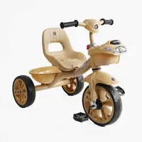 Детский велосипед 3-х колесный BestTrike BS 605 фара музыкальная 2 корзины. Beige (169767)