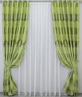Штори (2шт. 1х2,7м.) з тканини блекаут. Колір салатовий. Код 1064ш 31-371