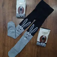 Дитячі колготи,бавовна "OSKO" Art: 9961 Зайчики 7-9 128-140 Сірі
