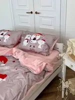 Постільна білизна євро Dushka Home Сатин Плюш 21357 200х220 см
