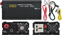 Професійний перетворювач інвертор UKC 12V-220V RCP-1500W + USB Black (4145)