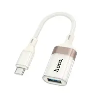 Переходник HOCO Crystal Type-C male to USB female 3.0 adapter UA39A |0,125m, 5GMbps, OTG|