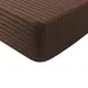 Простынь Iris Home Отель - Сатин Страйп 1*1 кофе 100*200*25 на резинке