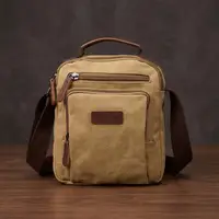 Вертикальная сумка для мужчин из текстиля Vintage 22239 Песочный